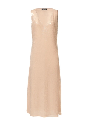 Fabiana Filippi sequin V-neck dress - Neutrals