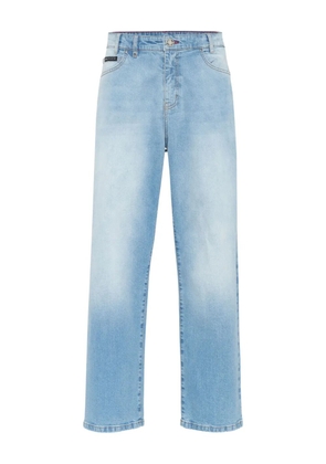 Philipp Plein logo-patch jeans - Blue