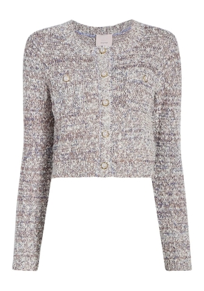 Cinq A Sept pearl-button tweed cardigan - Neutrals