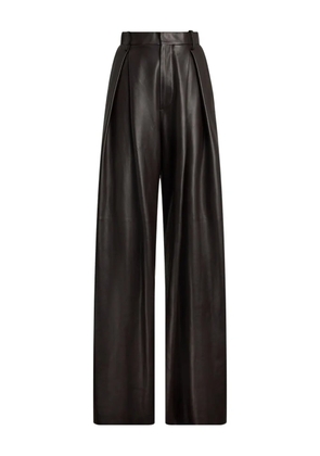 Ralph Lauren Collection pleated leather trousers - Brown