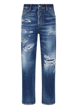 DSQUARED2 ripped straight-leg jeans - Blue