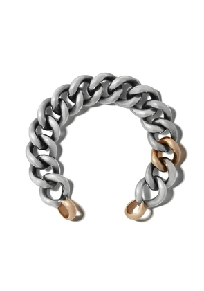 Marla Aaron 14kt yellow gold Mega Curb Chain bracelet - Silver