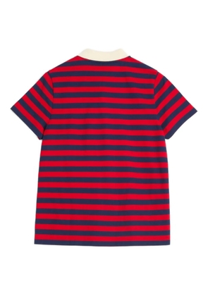 Valentino Garavani striped cotton polo shirt - Red
