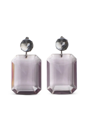 Fabiana Filippi rectangle drop earrings - Purple