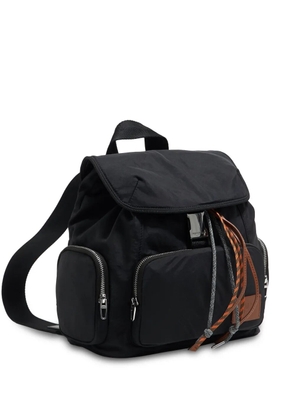 Bimba y Lola medium logo-patch backpack - Black