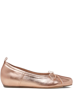 Simone Rocha pleated toe ballerina shoes - Pink
