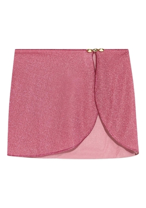 Oséree glitter-embellished wrap skirt - Pink