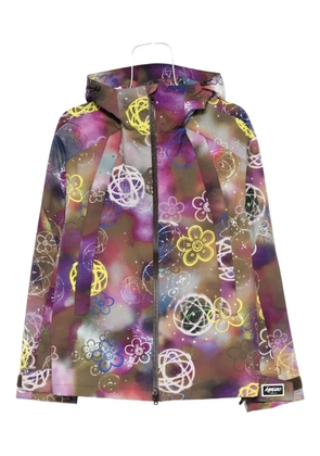 Kenzo floral-print hooded jacket - Green