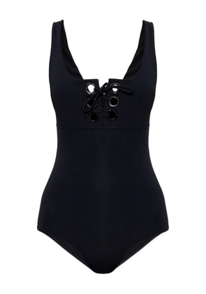 Melissa Odabash London eyelet-detail swimsuit - Black
