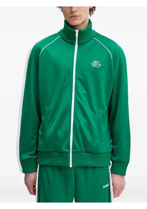 Fiorucci embroidered stripe zipped top - Green