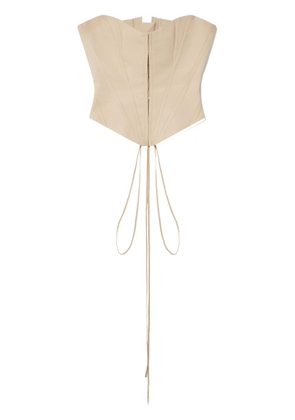 Stella McCartney panelled corset-style strapless top - Neutrals