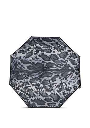 Moschino pixel-print umbrella - Grey