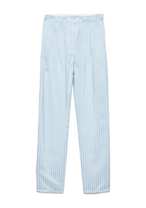 Prada striped silk trousers - Blue