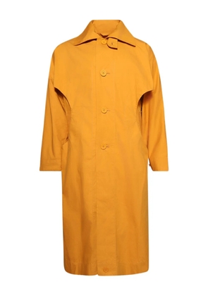 Issey Miyake button belted coat - Orange