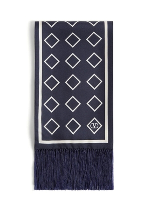 Valentino Garavani Opticool fringed bandeau scarf - Blue