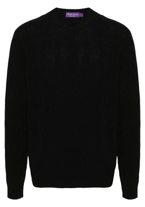 Ralph Lauren Purple Label cable-knit cashmere jumper - Black