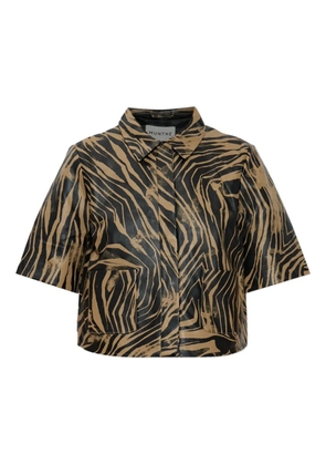 MUNTHE zebra-print shirt - Black