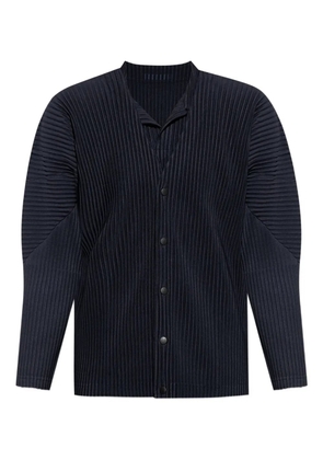 Homme Plissé Issey Miyake pleated button-fastening cardigan - Blue