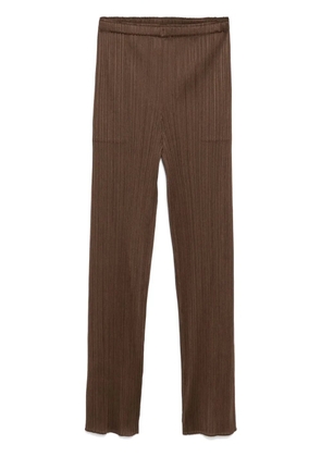 Pleats Please Issey Miyake Basic trousers - Brown