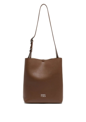 Bimba y Lola medium Carlino leather shoulder bag - Brown