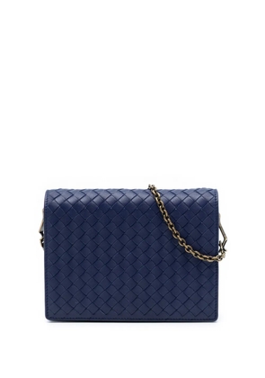 Bottega Veneta Pre-Owned 2012-2025 Nappa Intrecciato Wallet On Chain crossbody bag - Blue