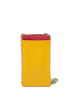 Kenzo Pre-Owned embossed-logo chain phone bag - Yellow