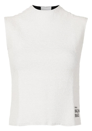 Osklen sleeveless ruched tank top - Neutrals