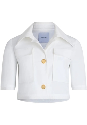 Patou short-sleeved cropped jacket - White