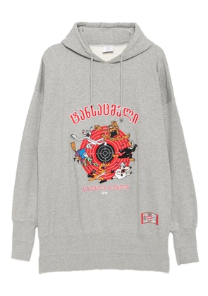 VETEMENTS embroidered hoodie - Grey