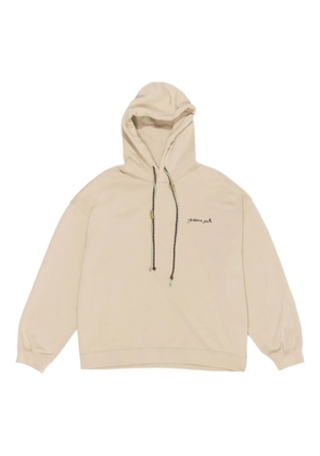 Bimba y Lola graphic-print cotton hoodie - Neutrals