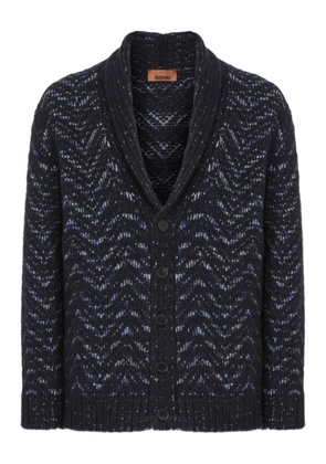 Missoni wave-pattern shawl-collar cardigan - Blue