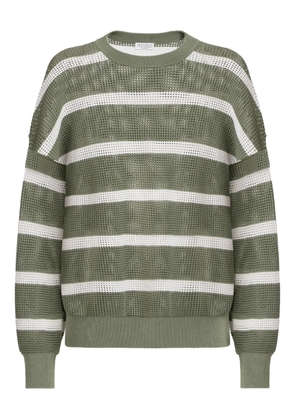 Brunello Cucinelli striped sweater - Green