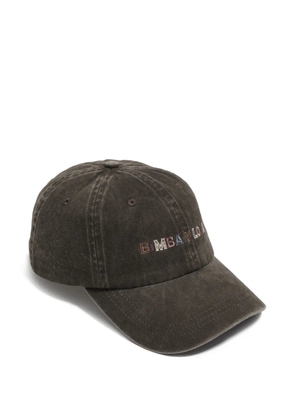 Bimba y Lola embroidered cotton cap hat - Brown