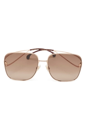 Etro Pre-Owned 0070/s oversized sunglasses - Gold