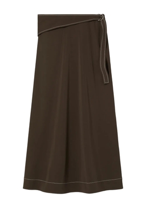 Tory Burch belted jersey skirt - Brown
