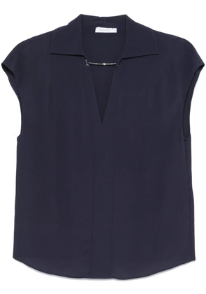 Patrizia Pepe chain-detail blouse - Blue