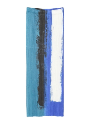 Pleats Please Issey Miyake pleated straight skirt - Blue