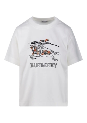 Burberry embroidered graphic T-shirt - White