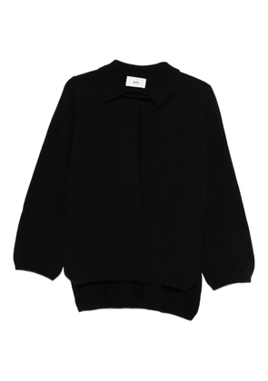 SOLOTRE polo-collar sweater - Black