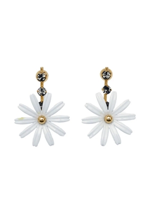 Marni Pre-Owned Daisy crystal-embellished earrings - White
