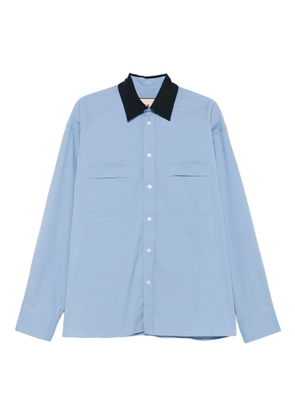 Plan C two-toned long-sleeve shirt - Blue
