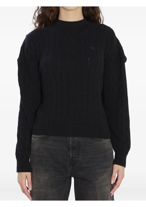 Balenciaga cable-knit logo sweater - Black