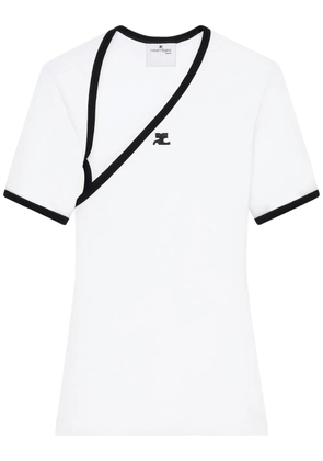 Courrèges Slash Contrast T-shirt - White
