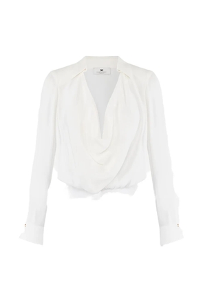 Elisabetta Franchi cowl-neck blouse - White