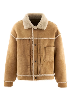 SAINT MXXXXXX BB_Mouton shearling collar jacket - Brown