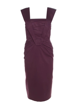 Escada Pre-Owned cotton midi dress - Purple
