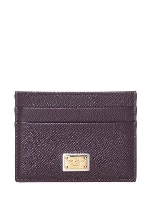 Dolce & Gabbana logo-tag leather card holder - Red