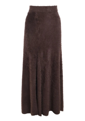 Helmut Lang knitted maxi skirt - Brown