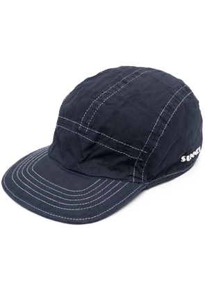 Sunnei contrast-stitch cotton cap - Blue