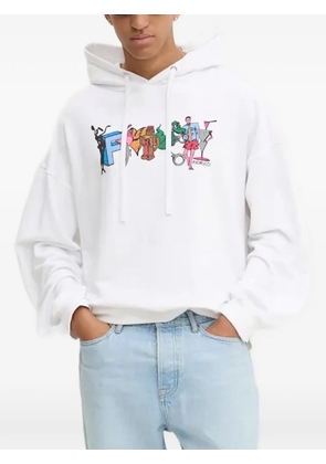 Fiorucci graphic drawstring hoodie - White